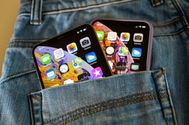 Yeni Apple Bilgisayarlı kot pantolon arka cebi Smartphone iPhone 11 Xs küçük ve büyük