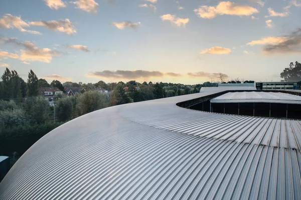 Vista desde arriba de la azotea de la pista de hielo Haarlem IJsbaan Haarlem con Blomendaal — Foto de Stock