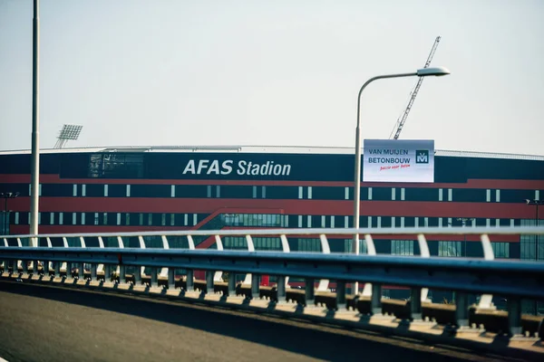 View from the highway of the AFAS Stadion stadium in Alkmaar — Stock Photo, Image