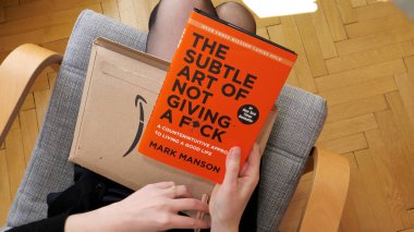 book from Amazon with title The subtle art of not giving a fuck by Mark Manson