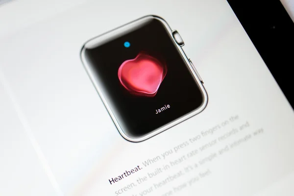 Apple számítógépek website-val Alma digitális szívverés — Stock Fotó