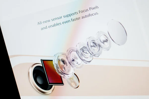 Apple Computers website met nieuwe Apple iphone Camera — Stockfoto
