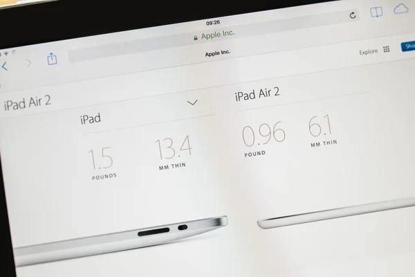 Yeni Apple bilgisayarlar ürün başlayan - ipad AIR 2 — Stok fotoğraf