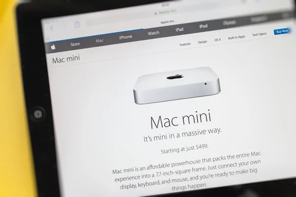 Nowe komputery Apple produktu laucnhed - Apple Mac Mini — Zdjęcie stockowe