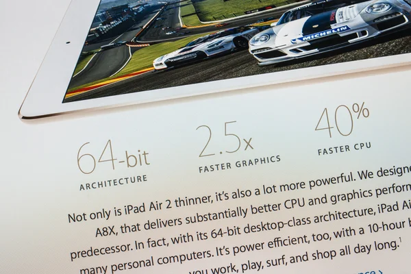 Nowe komputery Apple produktu laucnhed - ipad 2 powietrza — Zdjęcie stockowe