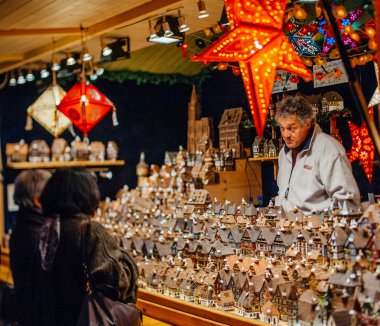 The oldest Christmas Market in Europe - Strasbourg, Alsace, Fran clipart