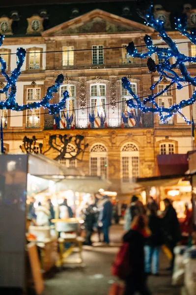 De oudste kerstmarkt in Europa - Straatsburg, Elzas, Fran — Stockfoto