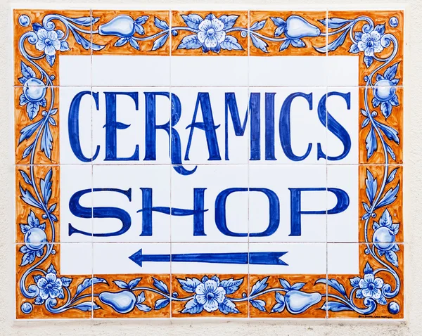 Elegant Ceramics Shop sign — Stock Photo, Image