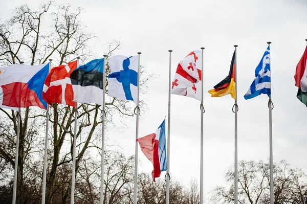 Štrasburk drží právě pro ty, kteří zabili v Paříži útoku — Stock fotografie