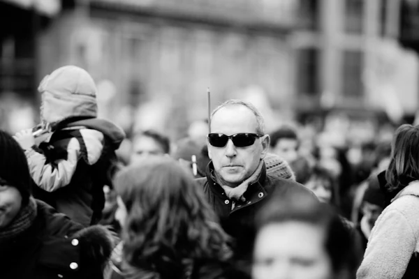 Manifestación de unidad de masas en Estrasburgo tras terrorista reciente a — Foto de Stock