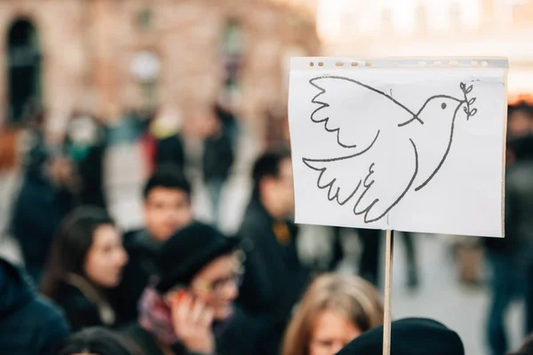 Mass unity rally held in Strasbourg following recent terrorist a — Stock Photo, Image