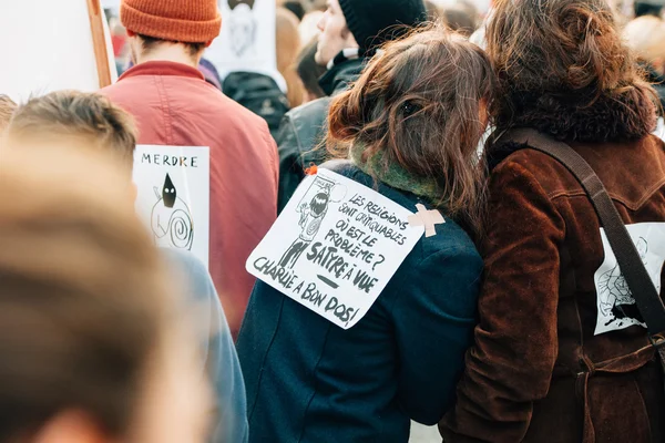 Manifestación de unidad de masas en Estrasburgo tras terrorista reciente a —  Fotos de Stock