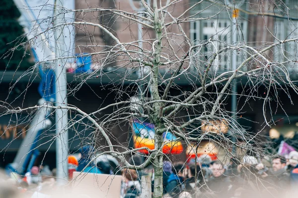 Mass unity rally held in Strasbourg following recent terrorist a — Stock Photo, Image