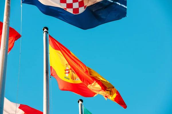 Portugal Bandera nacional ondeando i —  Fotos de Stock