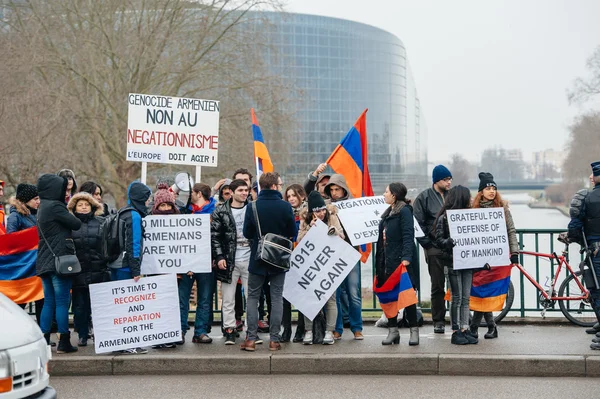 Вірменський і Туреччині діаспорі протестуючих — стокове фото