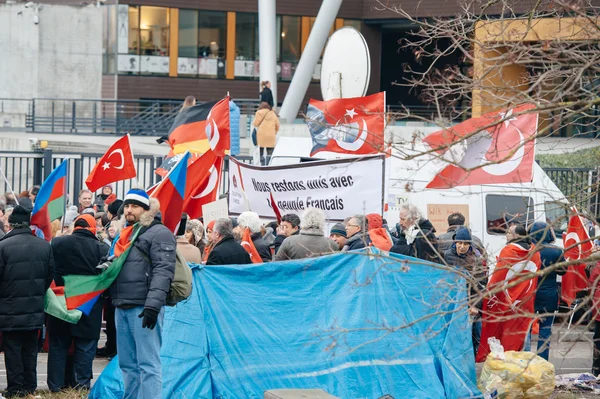 Protestos da diáspora armênia e da Turquia — Fotografia de Stock