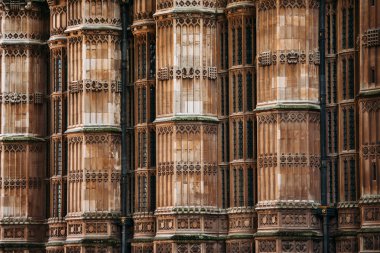 Westminster Abbey sütunları duvar, London, Büyük Britanya