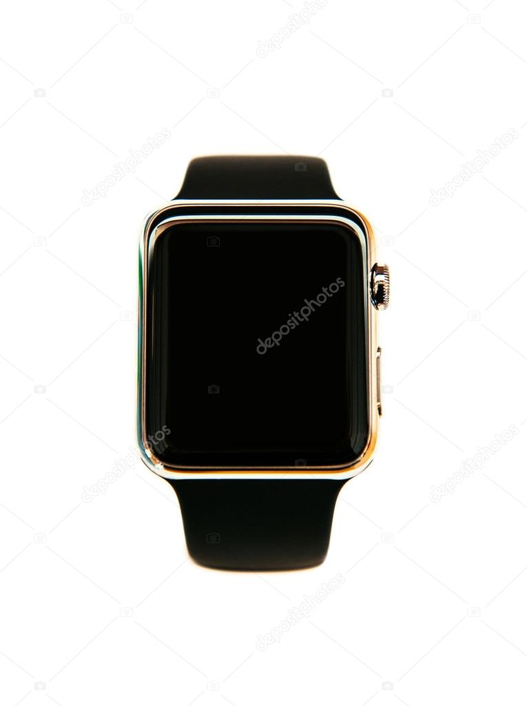 Smart watch wearable device isolated with black screen