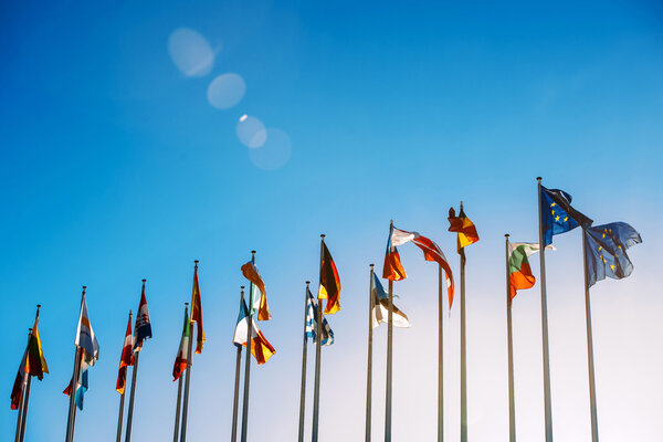 European Union flags