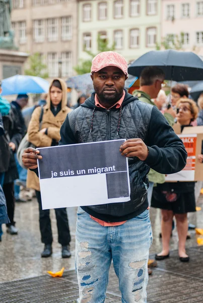 Protesto contra a política de imigração — Fotografia de Stock