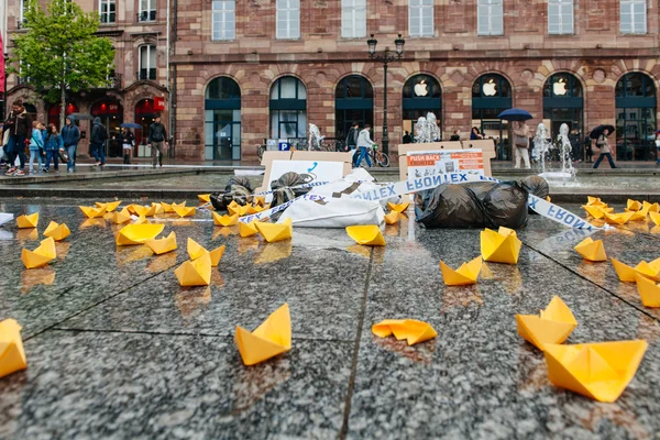 Protest against immigration policy — Stock Photo, Image