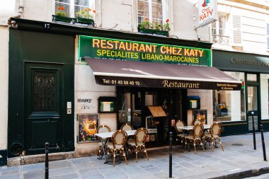Paris'in kalbinde Restoran Cafe bistro