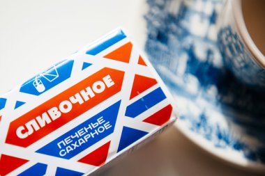 Geleneksel Rus bisküvi Slivochnoye Pechen'ye 