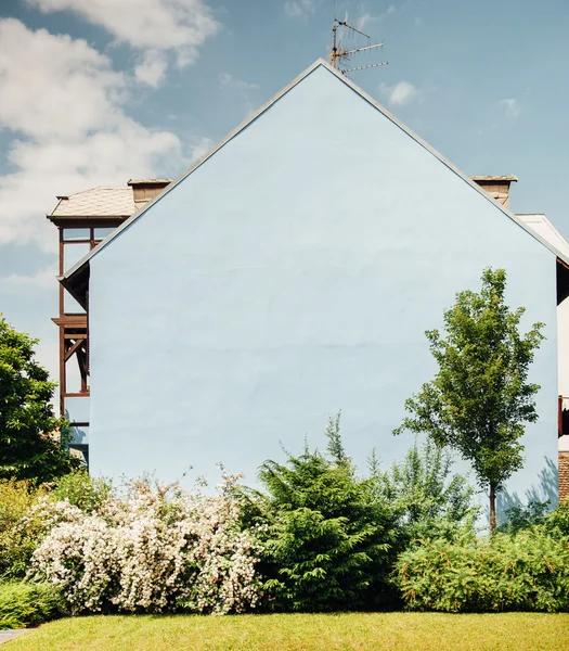 Blue house facade — Stock Photo, Image