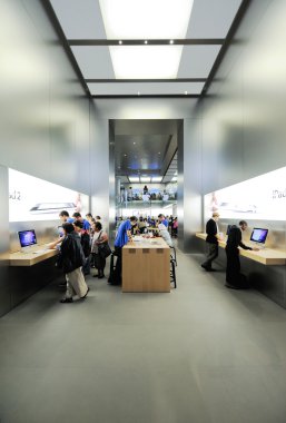Exterior of Apple store inside