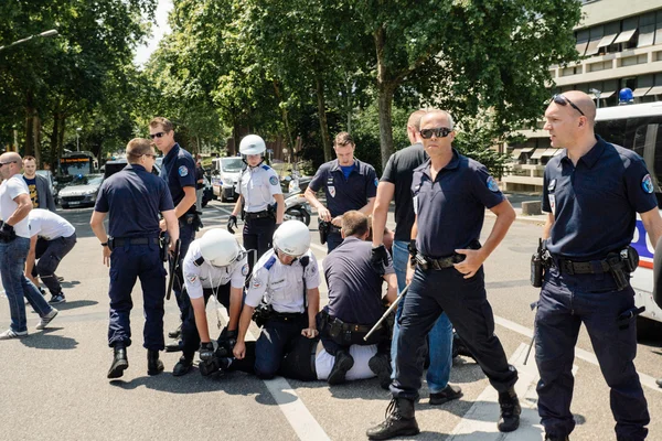 Activistas uigures por los derechos humanos protestan — Foto de Stock