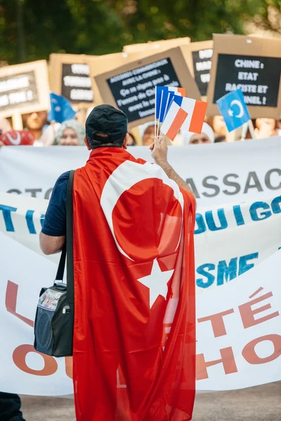 Uyghur human rights activists protest — Stock Photo, Image