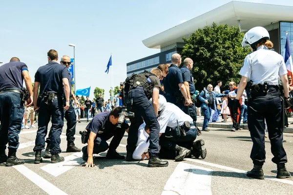 Ujgur emberjogi aktivisták protest — Stock Fotó