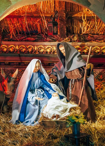 Mooie scène van de geboorte van Jezus — Stockfoto