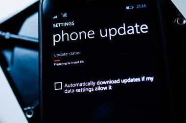 Telefon Update ilerleme çubuğu