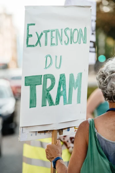 People protesting against air pollution — Stock Photo, Image