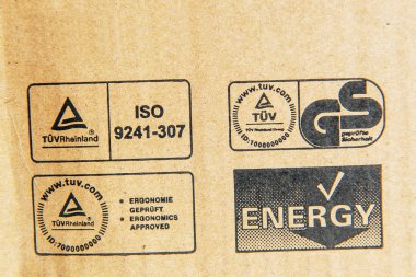 TUV Rheinland, Alman Stadard, enerji, bir bilgisayar c ISO işaretleri