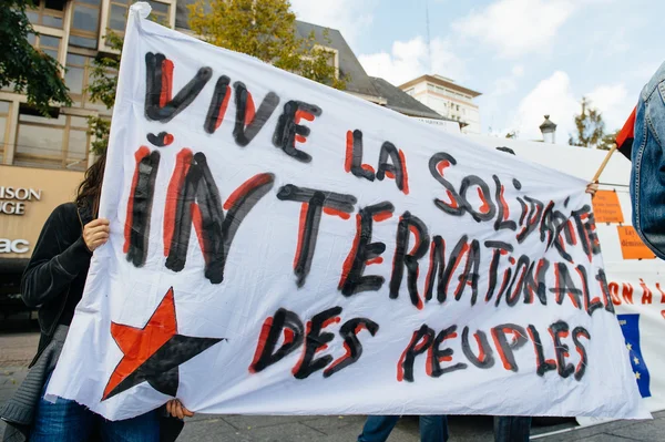 Demonstranti protestují proti tureckého prezidenta Erdogana Postal and — Stock fotografie