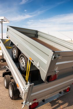 Two new metallic trailers transportation clipart