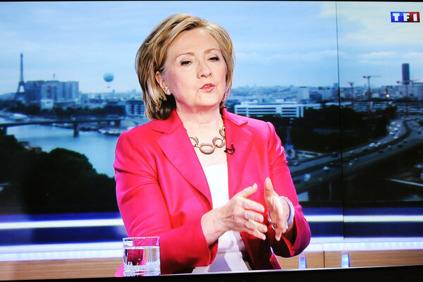 Hilary Clinton on national French television channel TF1