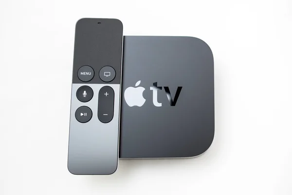 New Apple TV media streaming player microconsole — 图库照片