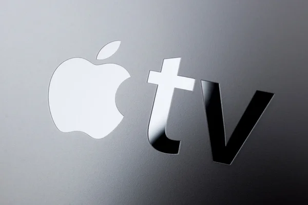 Mikrokonsol pemutar streaming media Apple TV baru — Stok Foto