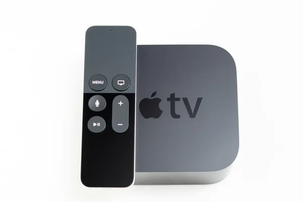 Новый мультимедийный стриминговый плеер Apple TV — стоковое фото