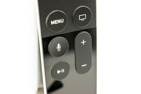 New Apple TV media streaming player microconsole — Zdjęcie stockowe