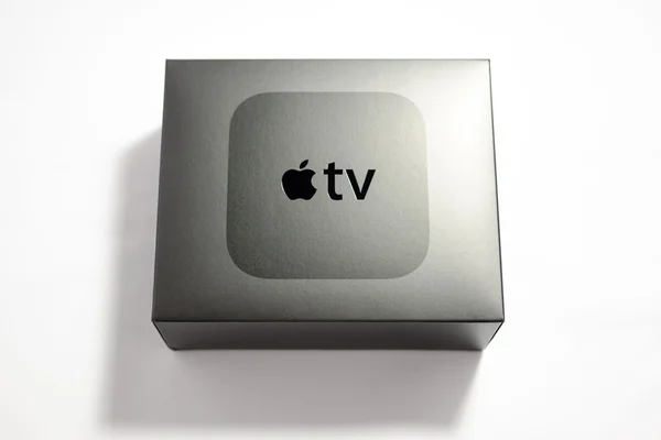 New Apple TV media streaming player microconsole — 图库照片