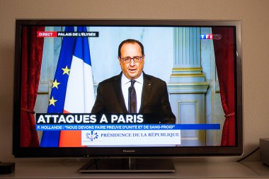 French Television reporting live about the attacks