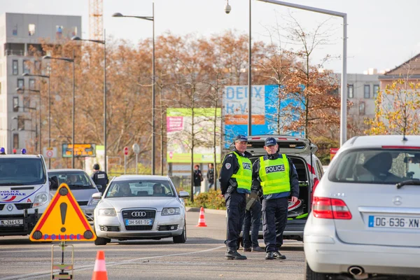 Francia Ataques de París - Vigilancia fronteriza con Alemania — Foto de Stock