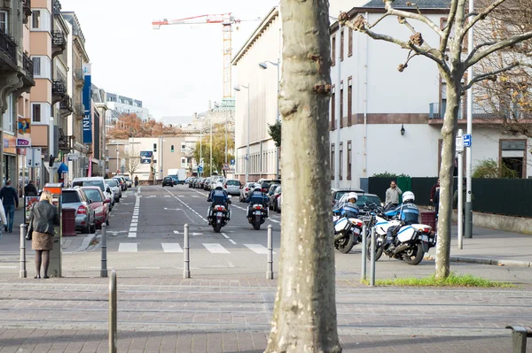 France Paris attacks - border surveillance with Germany — Stock Photo, Image