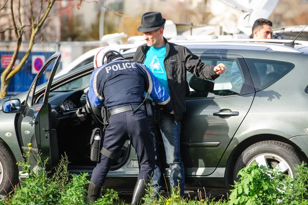 Francia Ataques de París - Vigilancia fronteriza con Alemania —  Fotos de Stock