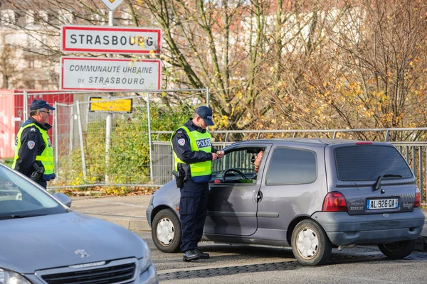 Francia Ataques de París - Vigilancia fronteriza con Alemania — Foto de Stock