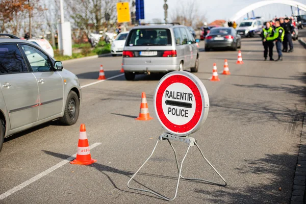 Francia Ataques de París - Vigilancia fronteriza con Alemania — Foto de Stock